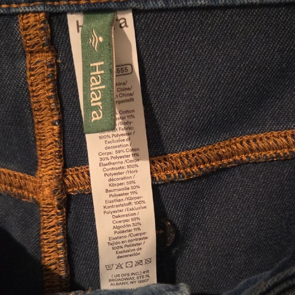 2 Halara Flex™ Mid Rise Pockets Casual Bootcut Jeans Washed Denim Bleached Blue - Picture 4 of 5